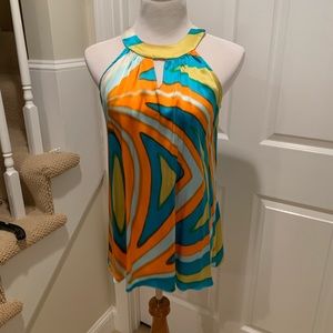 NWOT, silk charmeuse top, great colors